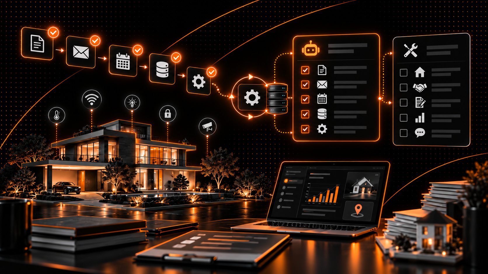 Real estate automation connecting prospects, properties, workflows, and business tools.