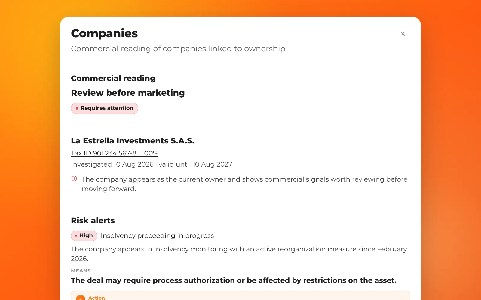 Companies report with high risk alert